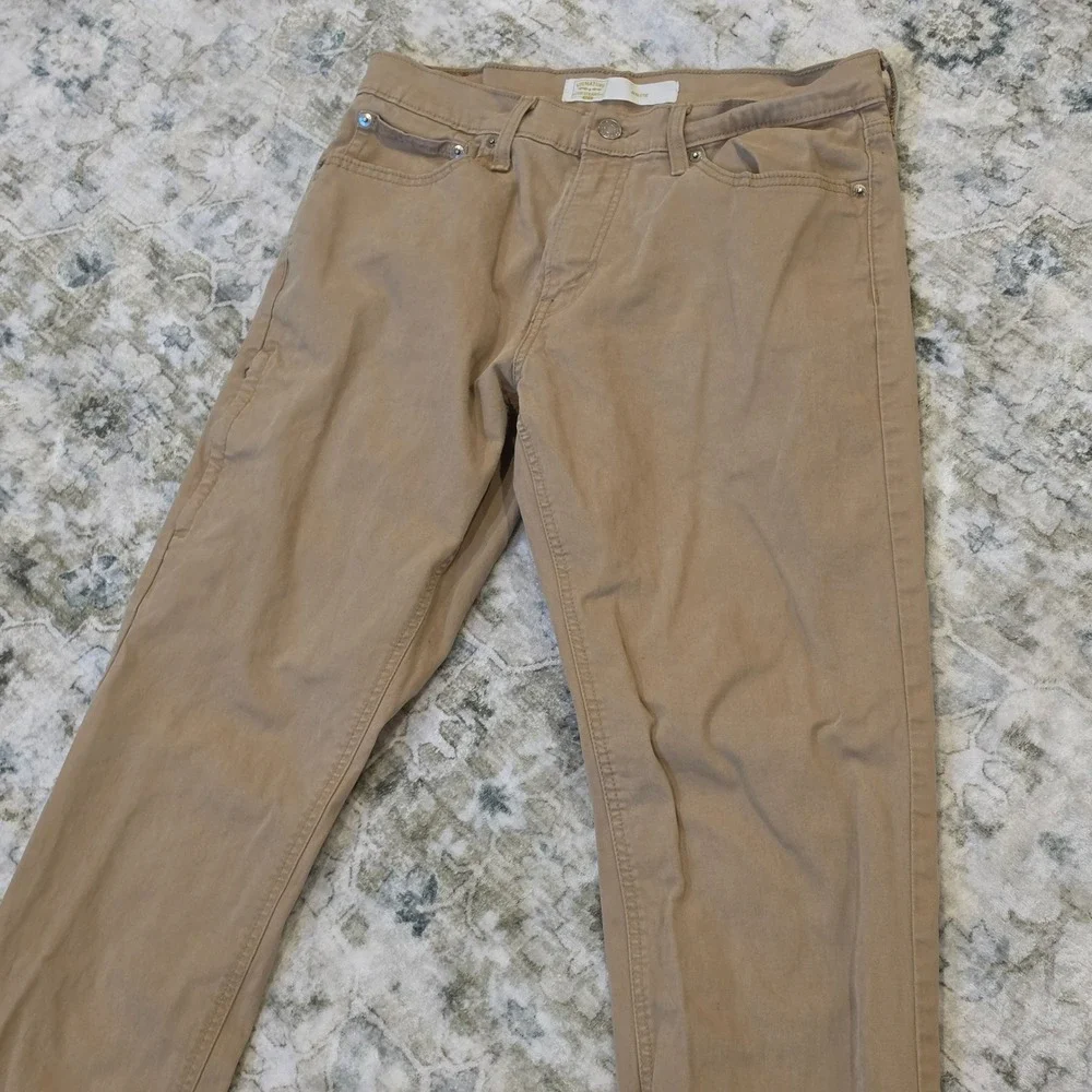Signature by Levi Strauss Gold Mens Athletic Fit Khaki Tan Pants 32x34 NXBD